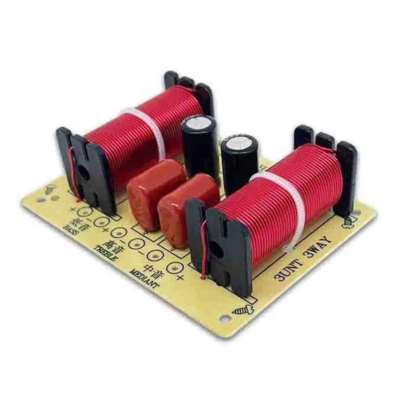 WEAH-305 3 Way Speaker Frequency Divider 150W Hi-Fi Crossover Filter Module for DIY Home Speaker Treble Medium Bass