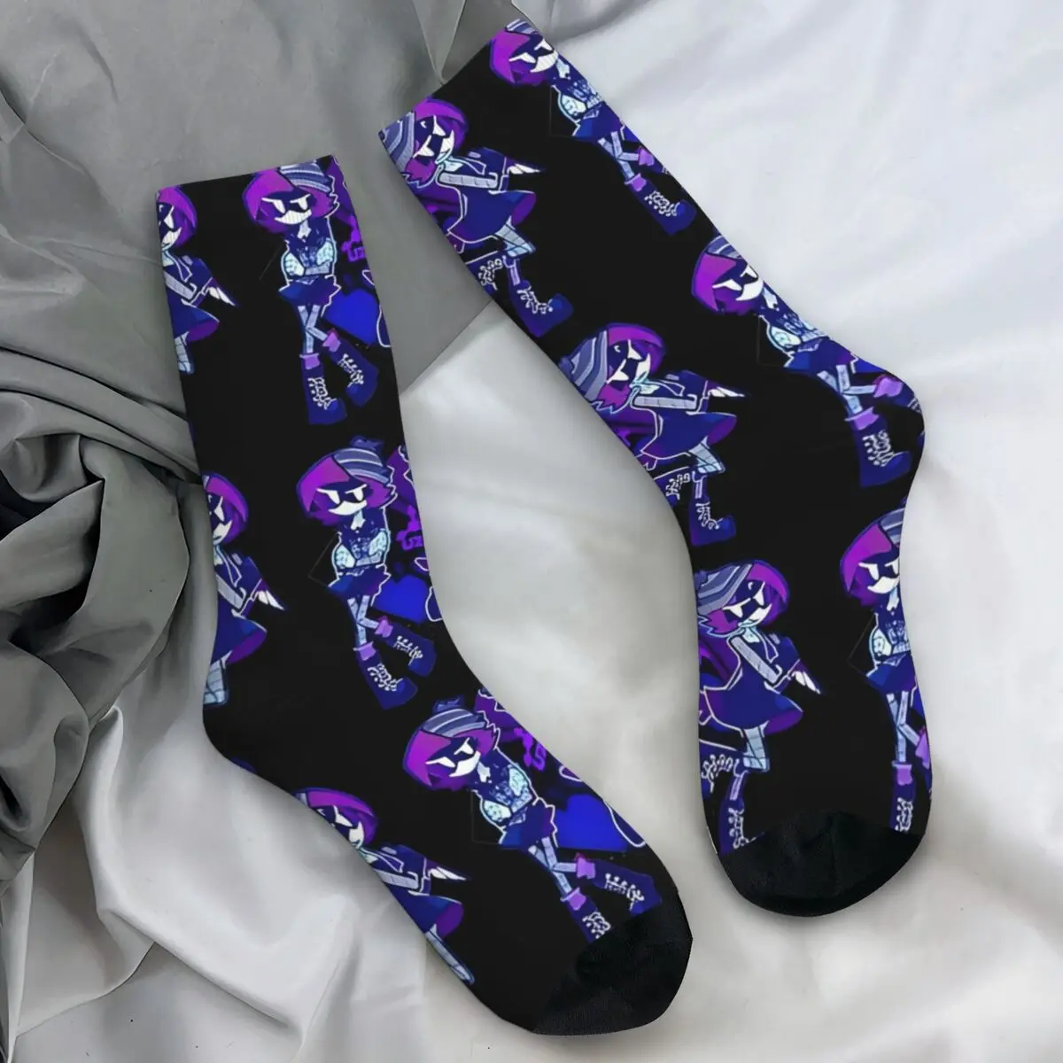 Murder Drones Animated Television Socks Uzi Doorman Gothic Stockings Spring Anti Bacterial Men Socks Soft Design Climbing Socks