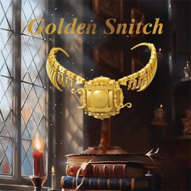 Potter Kreative Bausteine Schule der Hexerei und Zauberei Hogwarts Quidditch-Wettbewerb Goldener Fliegendener Dieb Modell-Spielzeug