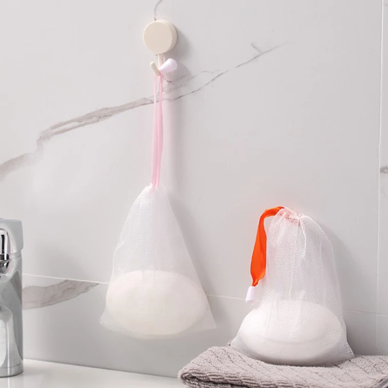 Mesh Foaming Soap Bags Facial Cleanser Foam Bag  Shower Bubble Foam Net Bath Body Washing Household Cleaning Supplies