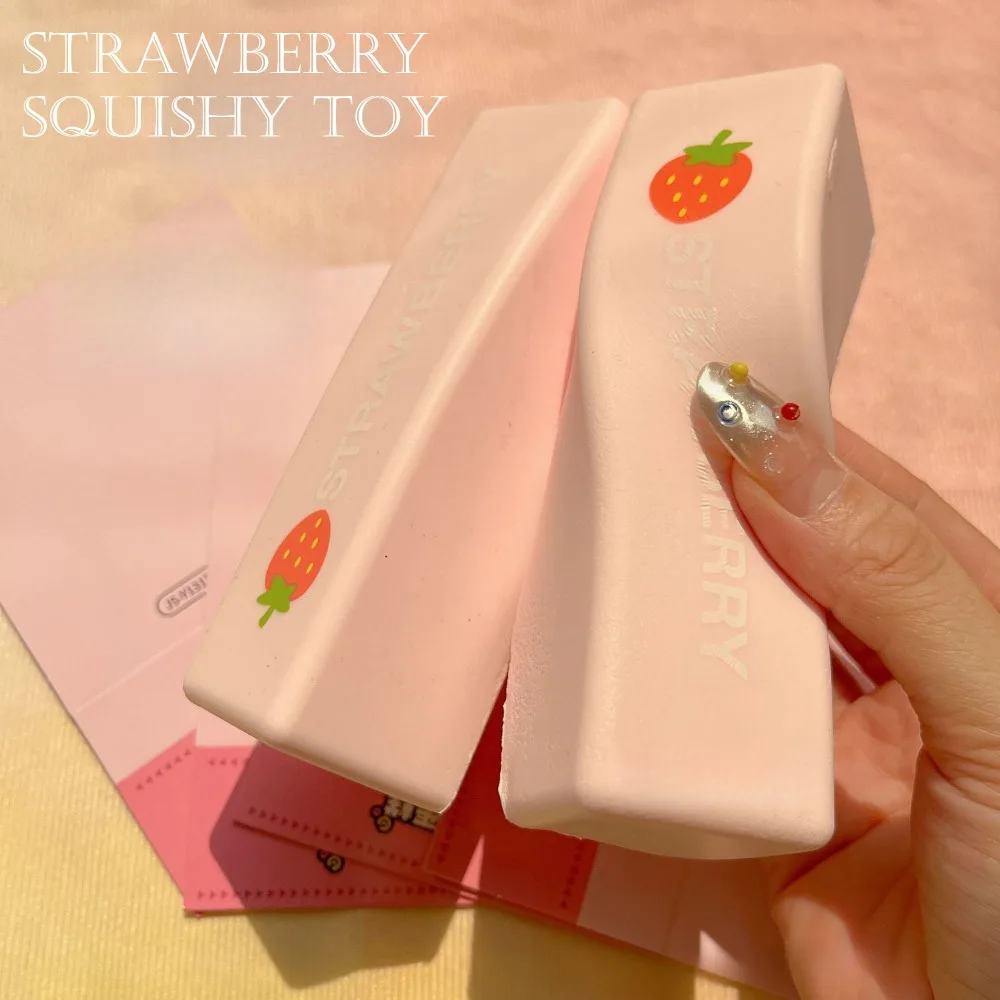 Squishy morango & espuma de chocolate brinquedo de apertar alívio do estresse lento subindo sensorial fidget para ansiedade tdah autismo presentes para crianças