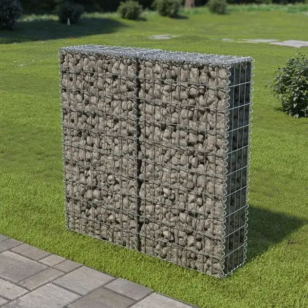 

Стена Gabion с крышками из оцинкованной стали 39,4 x 7,87 x 39,4 дюйма