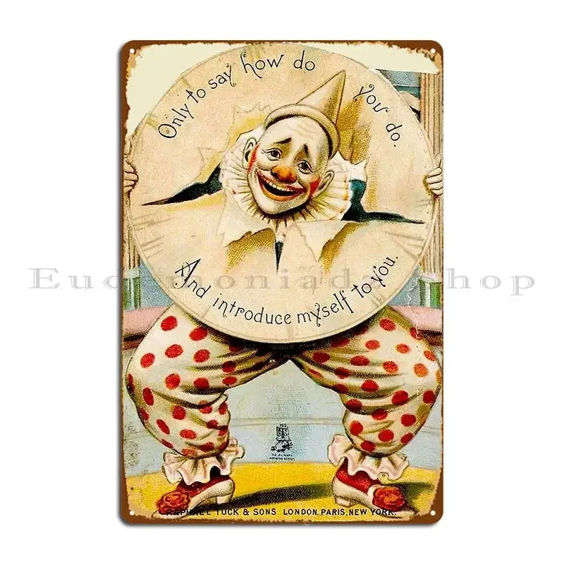 Clown Vintage Circus Advertising Print Metal Plaque Retro Cinema Designing Wall Decor Cinema Tin Sign Poster