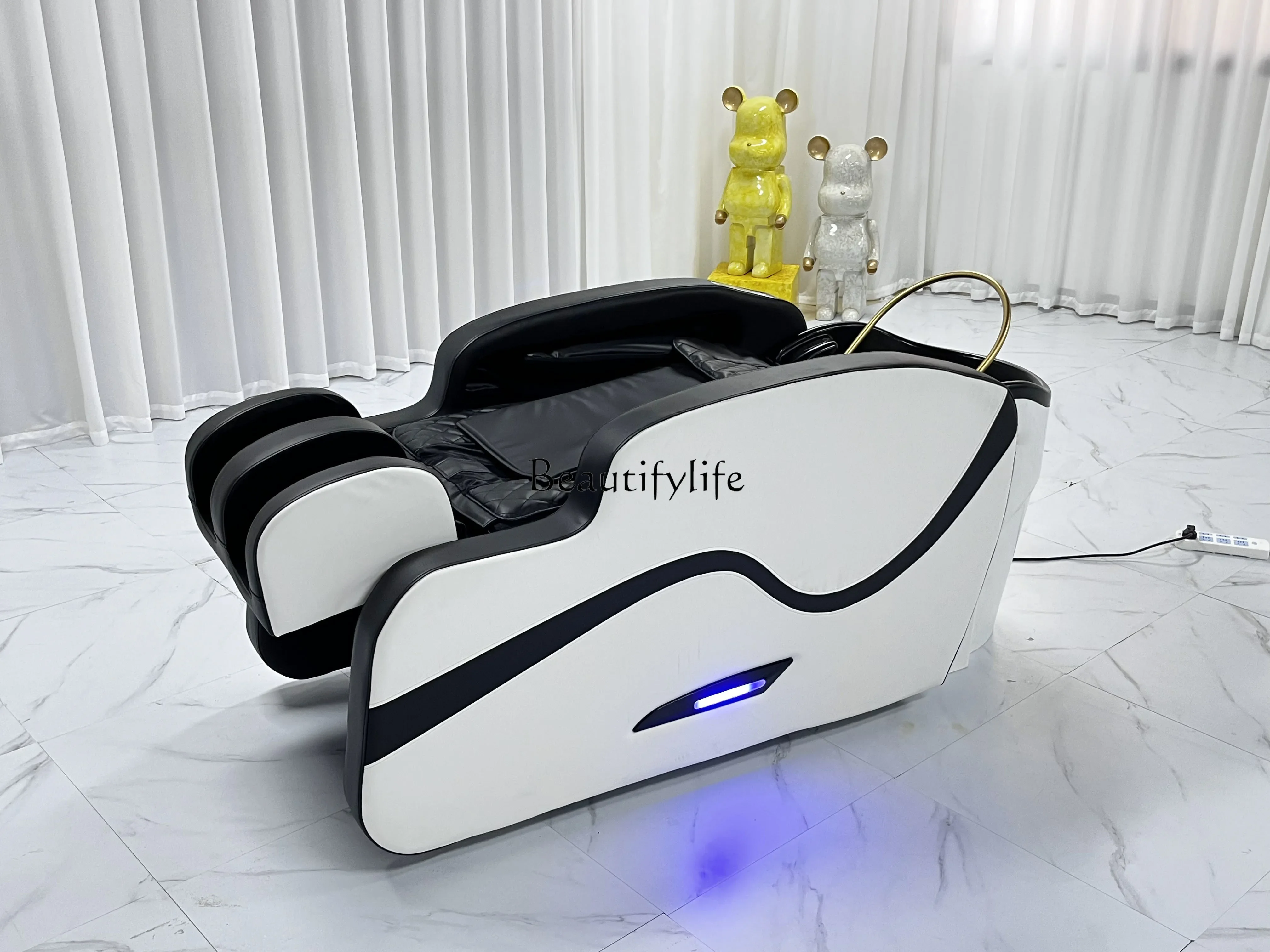 

Electric Smart Massage Shampoo Bed for Hair Salon Lying Flat Body Massage Shampoo Bed