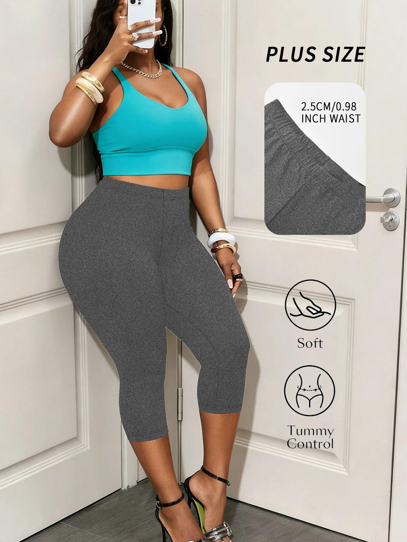 

Спортивные леггинсы для йоги больших размеров для женщин: супермягкие капри, не просвечивающие, для тренировок, бега, дома и повседневной носки