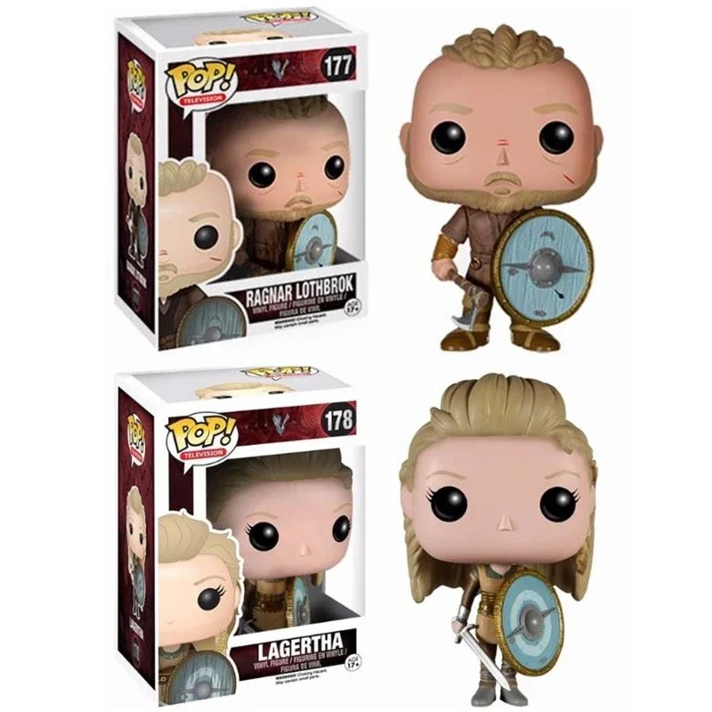 NEW FUNKO POP Lagertha #178 Ragnar Lothbrok #177 Seer #181 Action Figure Toys Vinyl Dolls Collection Hot Toys