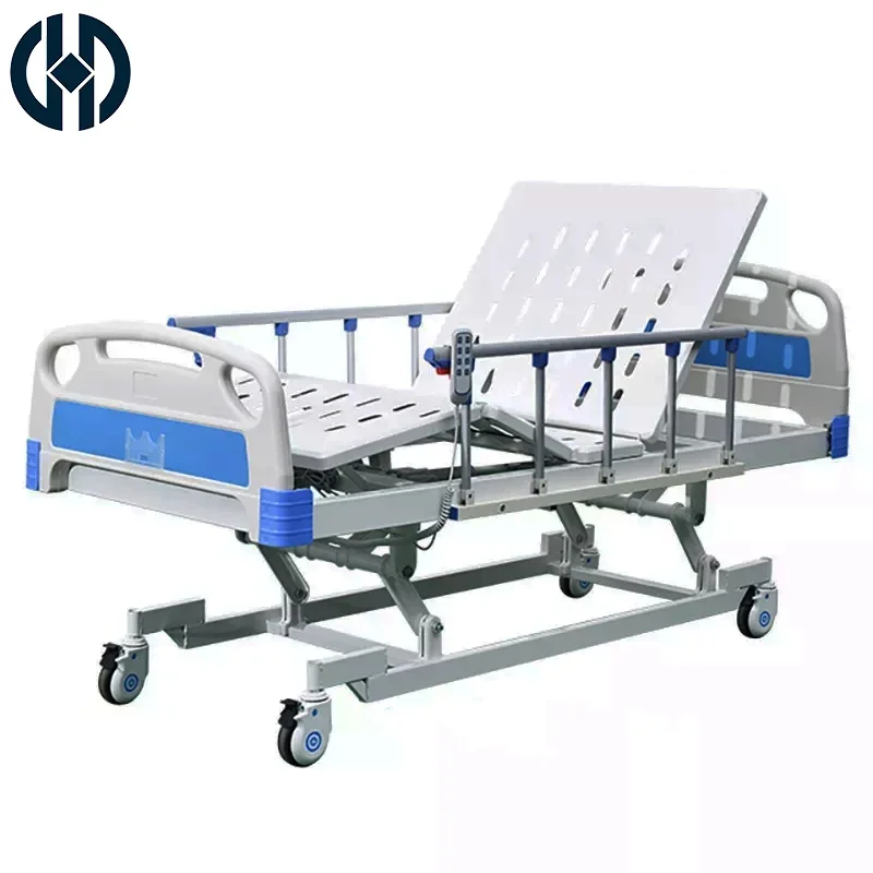 ABS Electric Hospital Bed Medical Sick Baby Disable Adult 3 Function Two Manual Crank Nursing Patient Bed Care Care Bed