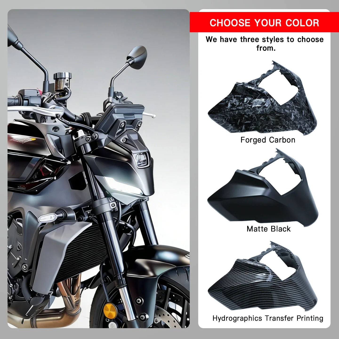 Motorcycle Headlight Fairing Front Head Cover Air Deflector Protector For Yamaha MT-09 MT09 SP 2024 2025 Accessories