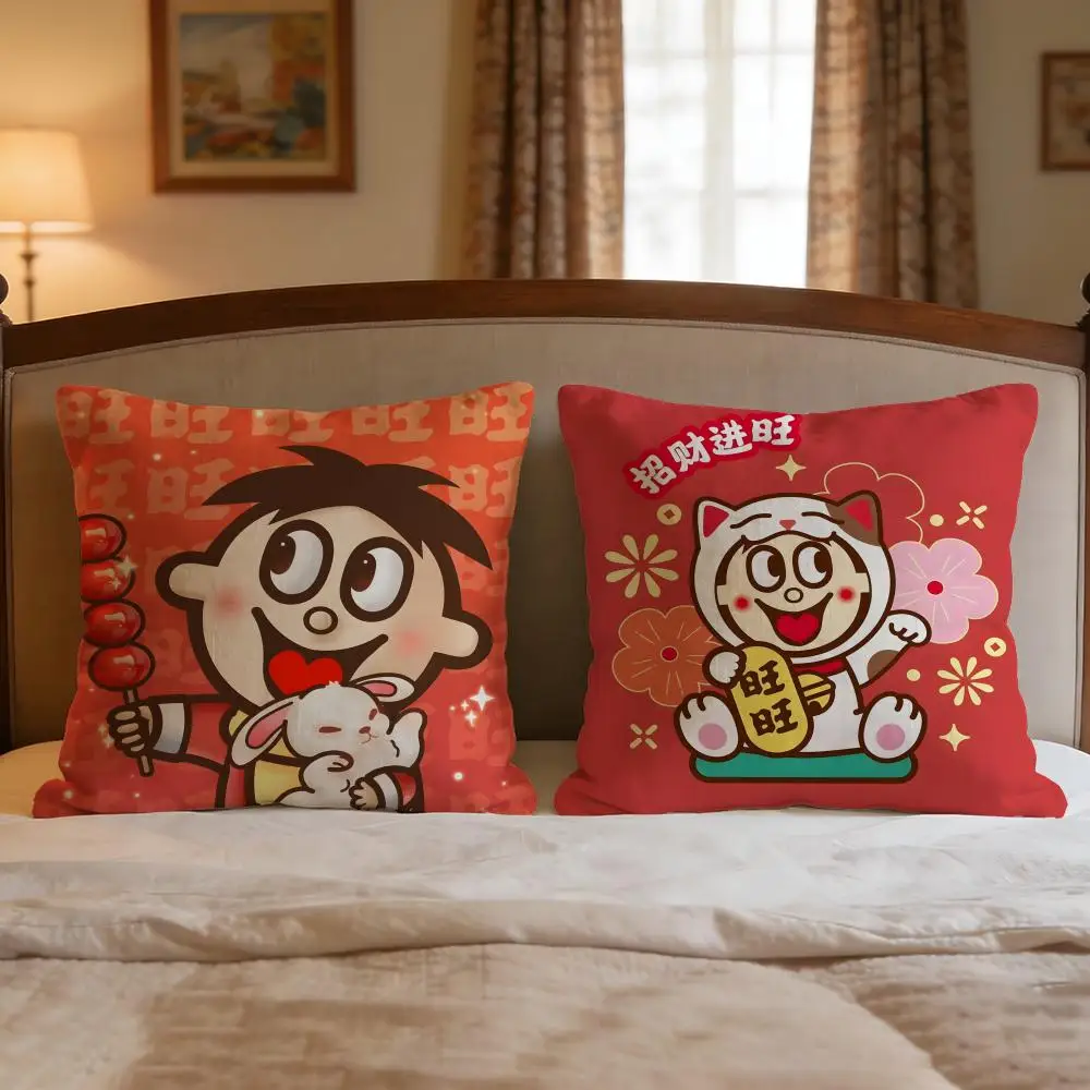 Brand Wangzai Cushion Cover 4Pcs Decorative Covers Soft Cushion Case for Sofa Couch Decor 40x40 45x45 Pillowcases