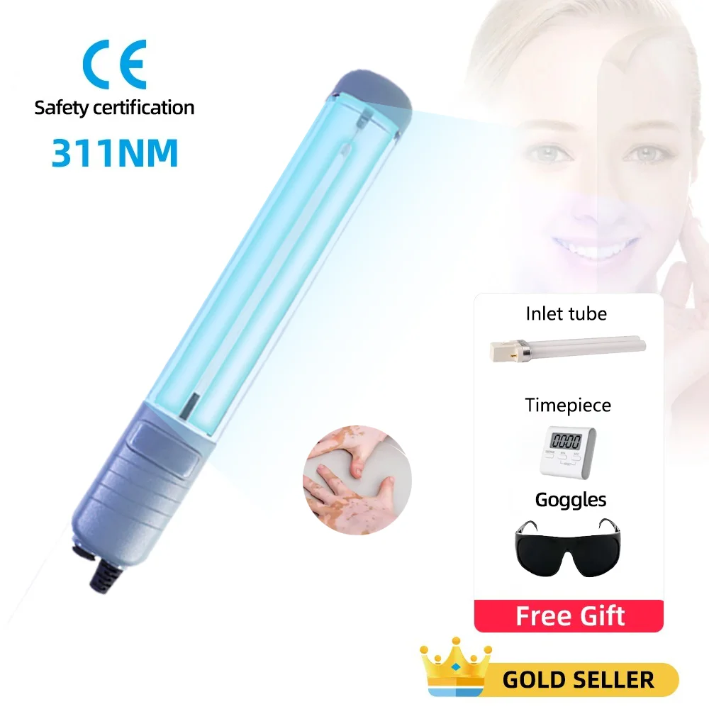 311nm Ultraviolet UVB Lamps Household UVB Phototherapy Ultraviolet For Therapy Vitiligo Psoriasis SkinTreatment Lamp