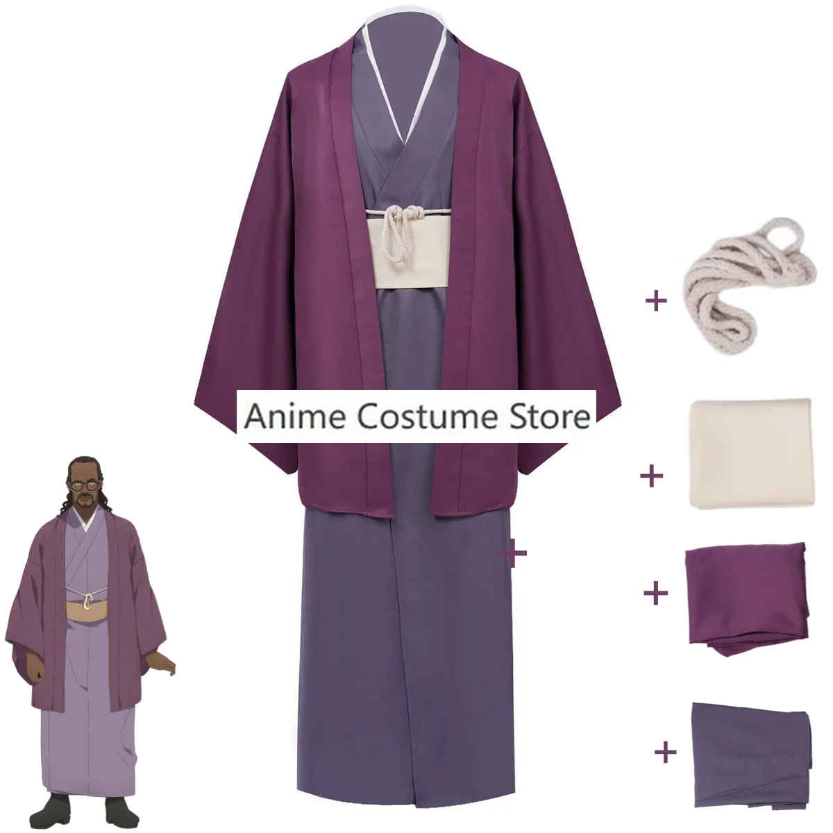 

Anime Lycoris Recoil MIKA Cosplay Costume Direct Attack DA LycoReco Purple Grey Kimono Uniform Man Halloween Carnival Suit