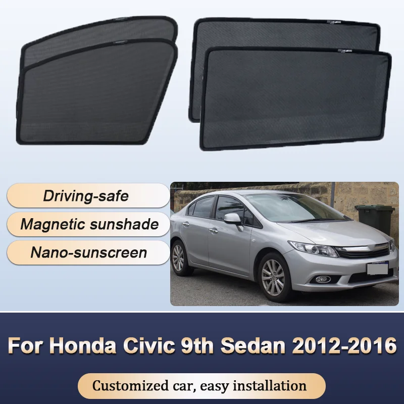 

Sun Shades For Honda Civic 9th Sedan 2012-2016 Sunshades Windshield Heat Insulation Curtain Privacy Window Visor Car Accessories