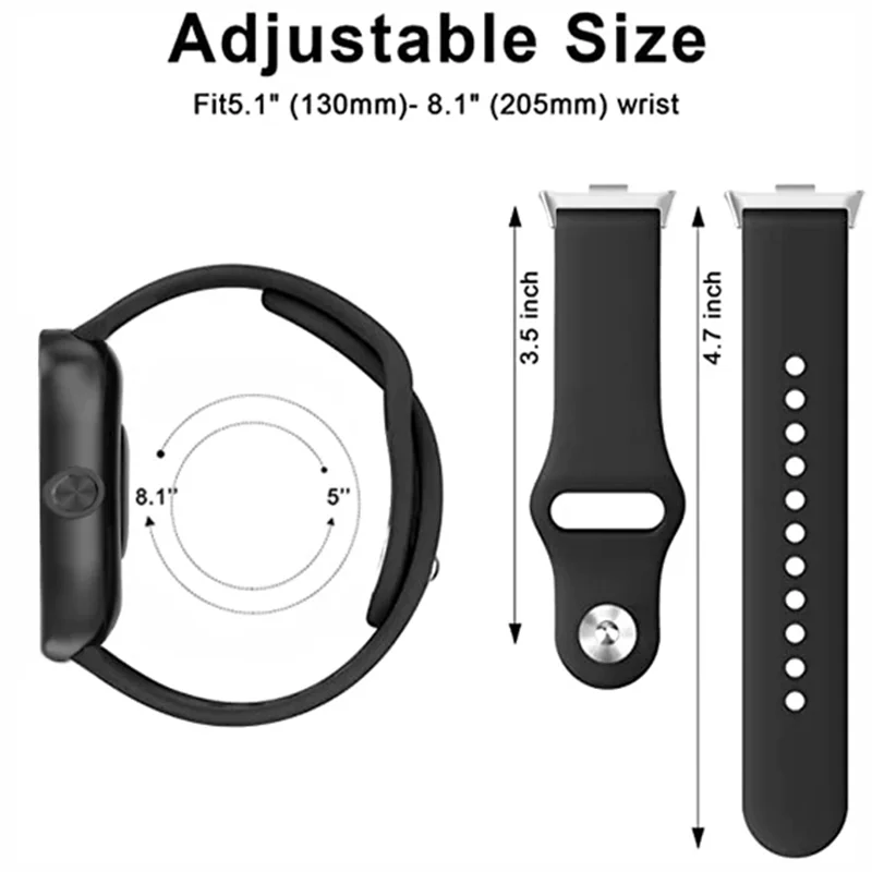 Silicone Sport Strap For Mi Band Redmi Band 4 Bracelet Replacement Smartwatch Bracelet Wristband Correa Redmi Watch 4 Strap Belt