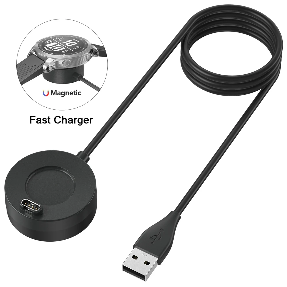 Charger For Garmin Vivoactive 3 4 4S/Fenix 5 5S 5X 6 S 6X/Venu 2 2S Sq Magnetic Charger For Forerunner 945 245 45 Charging Cable