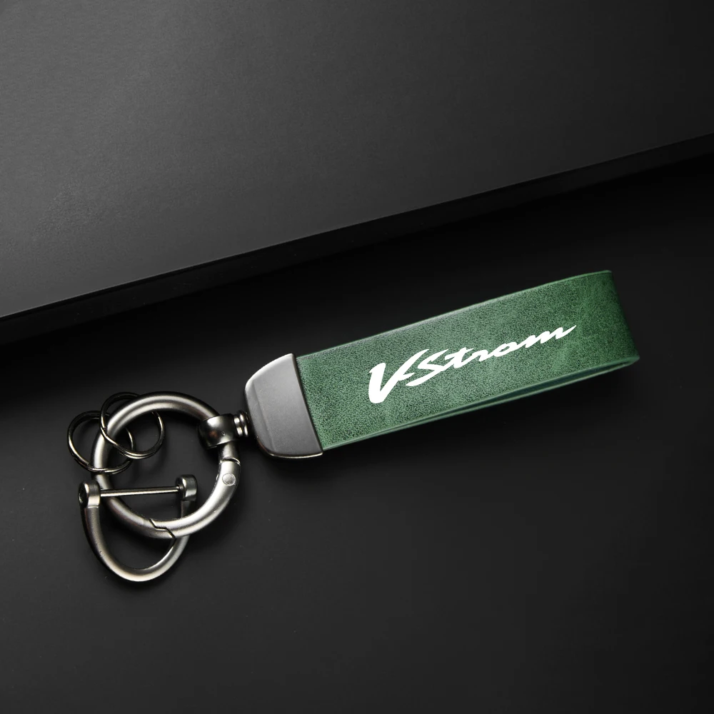 Keychain For SUZUKI Vstrom V-Strom DL650 DL250 DL1000 DL 650/XT High-Grade Leather Suede Keychain Holder Carbon Leather Keyring - view 4