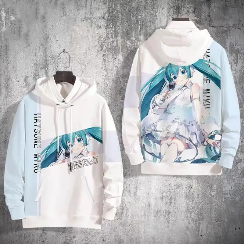 سترة هاتسون ميكو الجديدة للخريف برقبة دائرية للرجال والنساء مع نفس معطف محيطي أنيمي ميكو مطبوع بأكمام طويلة #1