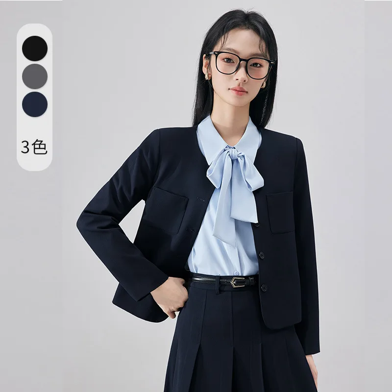 Gray women's suit2025New Spring and Autumn Professional Formal Wear for College Students' Internship and Interview Suits
