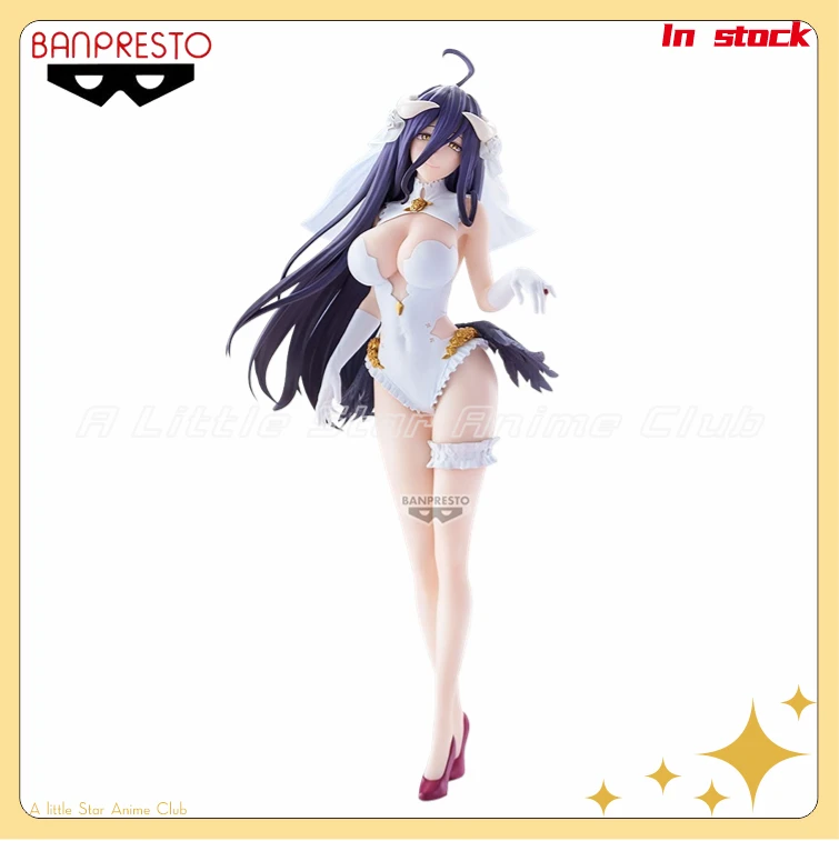

In Stock Original BANDAI BANPRESTO GLITTER&GLAMOURS OVERLORD Albedo Wedding Dress Toy Gift Anime Figure