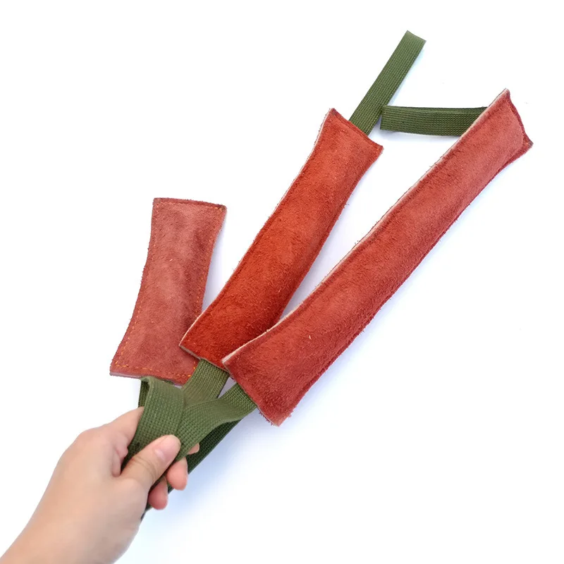 Puppy Bite Rag Interactive Dog Toys Hide & Drink Thickened Leather  Tug Toy for Training/Play/Gift with Strap