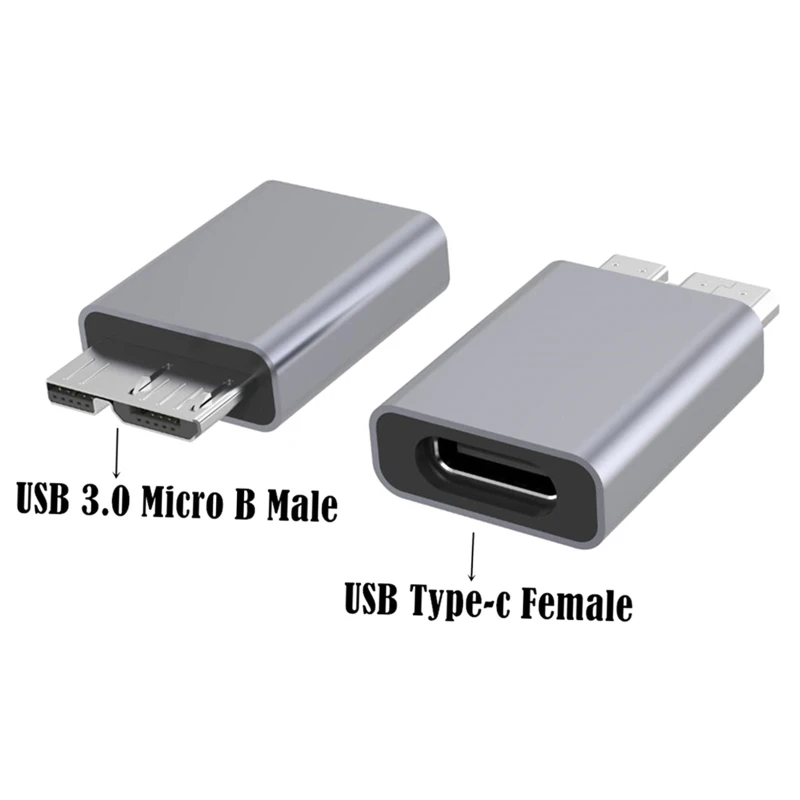 USB C to Micro B USB3.0 Adapter Type C Female to Micro B Male Fast Charge USB Micro 3.0 to Type C Super Speed for hdD