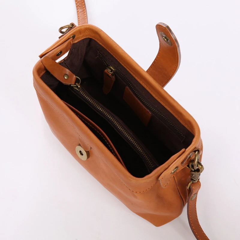 MOTAORA Leather Women\'s Handbag Retro Cowhide 5 Solid Color Versatile Shoulder & Crossbody Bags Ladies Vintage Mobile Phone Bags