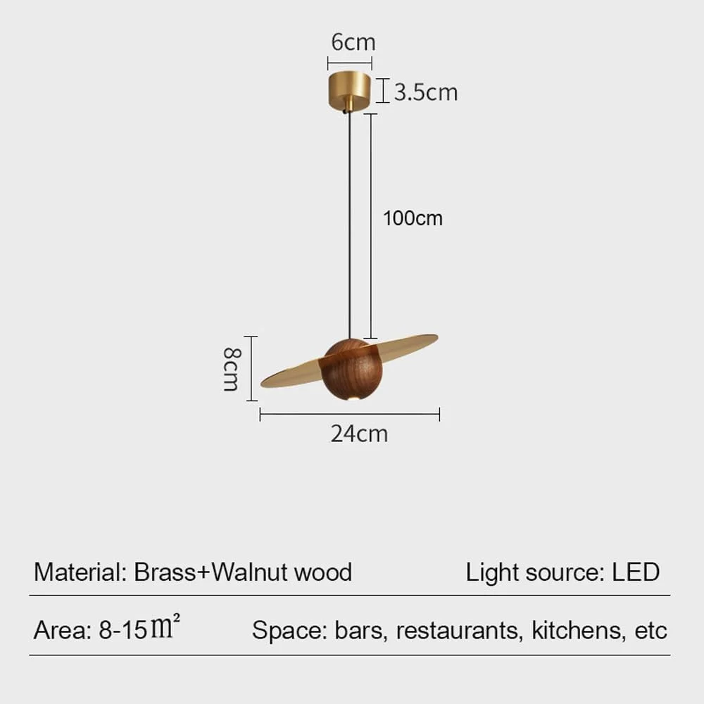 Creative Planet Designed Pendant Light Modern Minimalist Pendant Lamp for Living Room Bedroom Restaurant Café