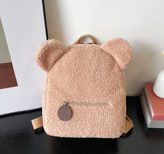 Benutzerdefinierter Teddybär-Rucksack für Kinder, personalisierter flauschiger Teddybär-Rucksack, Geschenke für den ersten Schultag, Kleinkind-Rucksack, Kindergeschenk