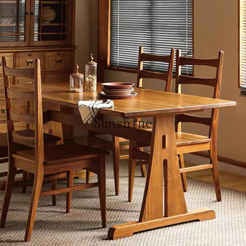 

Household living room small apartment table simple modern rectangular dining table