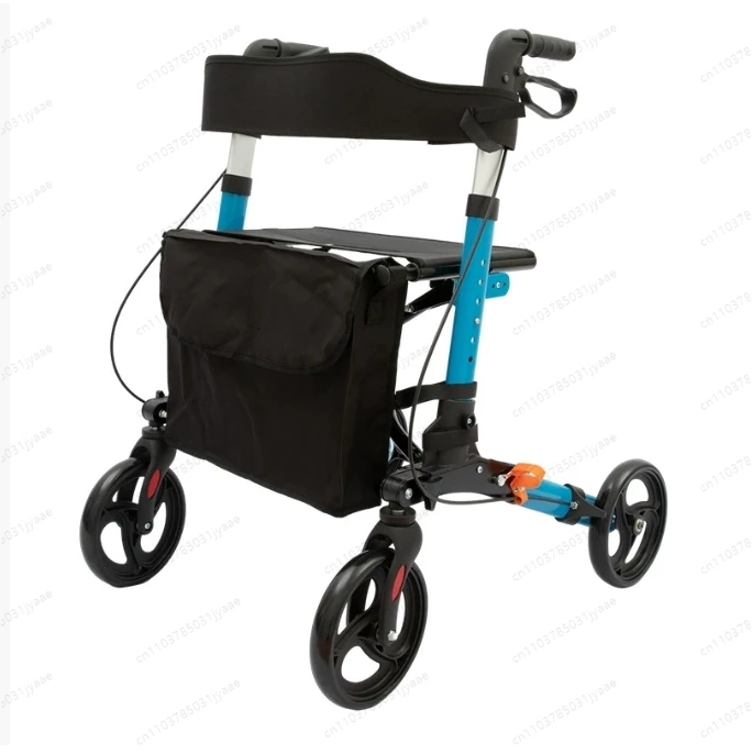 

Adjustable Height Aluminum Rollator Walker Scooter Elderly Disability Walking Aid
