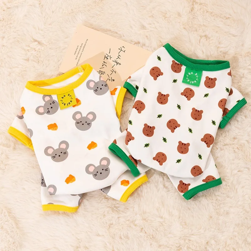 Full Print Animal Dog Clothes Cute Puppy Four Legs Loungewear Cat Pet Warm Jumpsuits Clothes Teddy Winter Popular Clothes