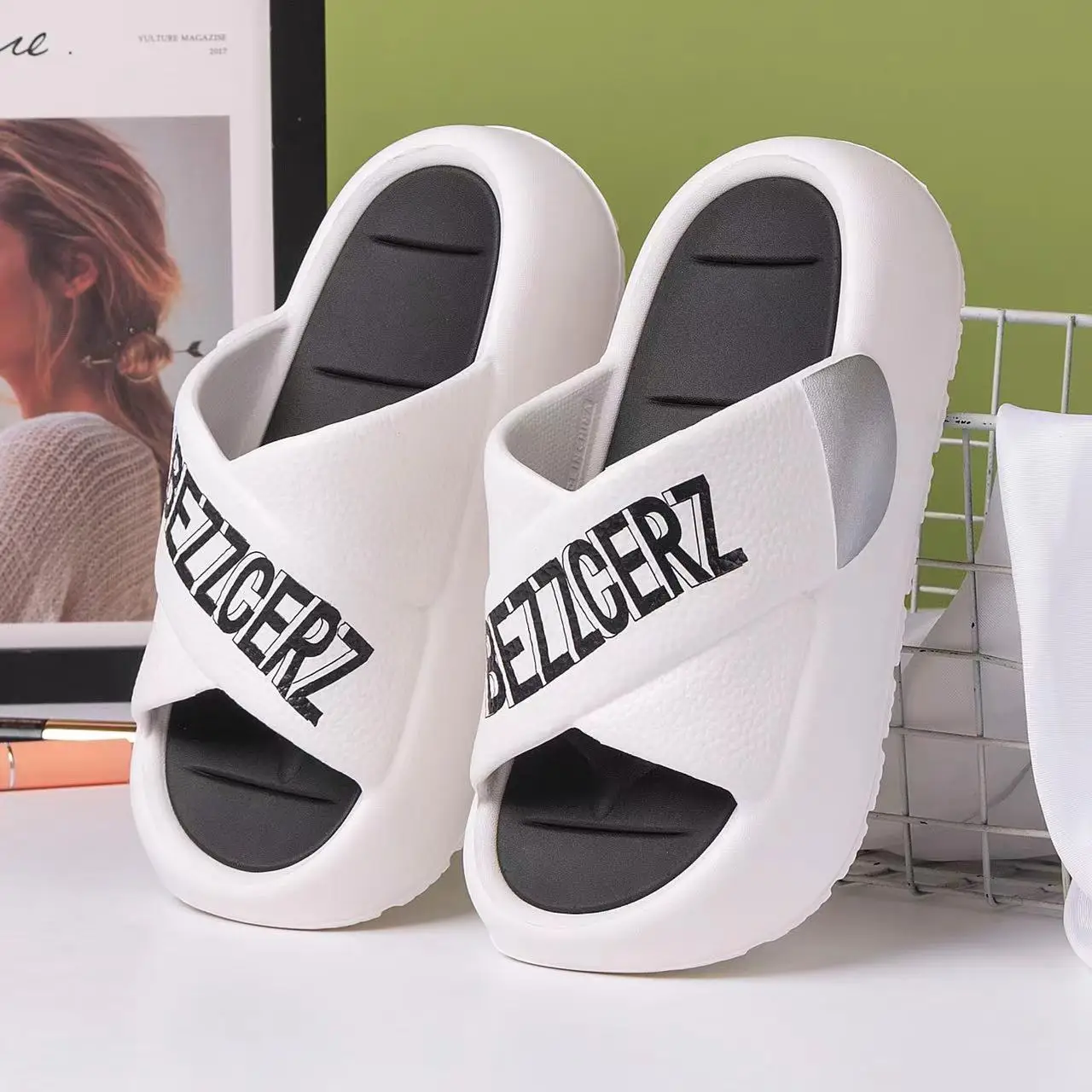 2024 Spring/summer New Women\'s High-heeled Shoes EVA Super Thick-soled Slippers Female Sandals