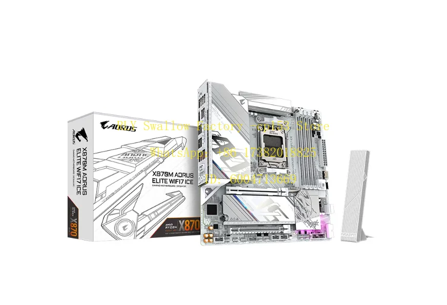 AM5 Motherboard ATX White Ice Sculpture X870M A ELITE WIFI7 ICE D5 Supports COM DDR5 Maximum 64GB Memory