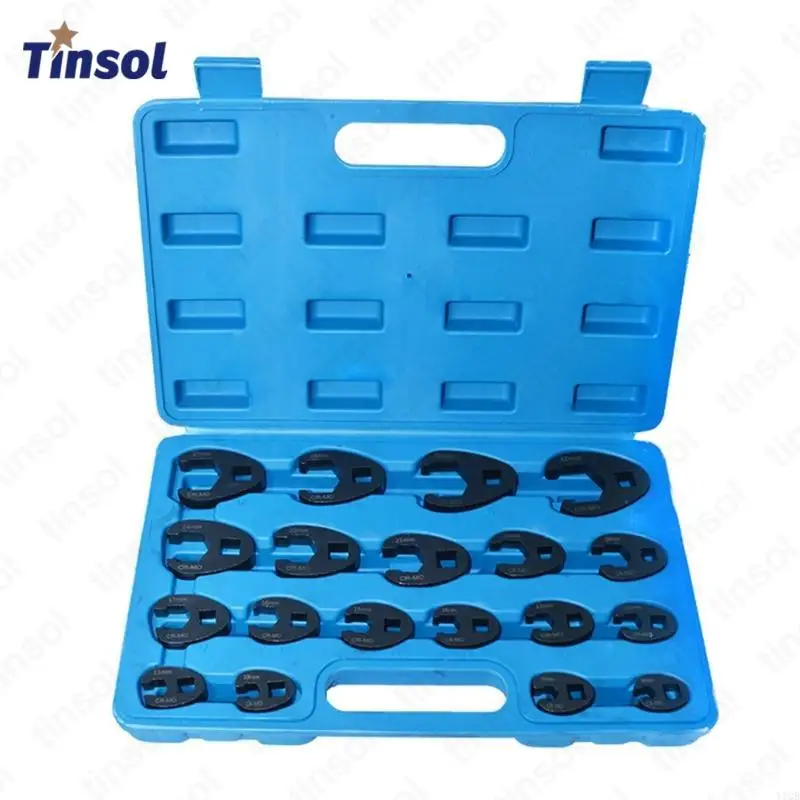 

TINSOL 19 Pieces Corrosion Resistant Socket Wrench Set with Portable Storage for Narrow Access Auto Home Repair Mechanic Tools