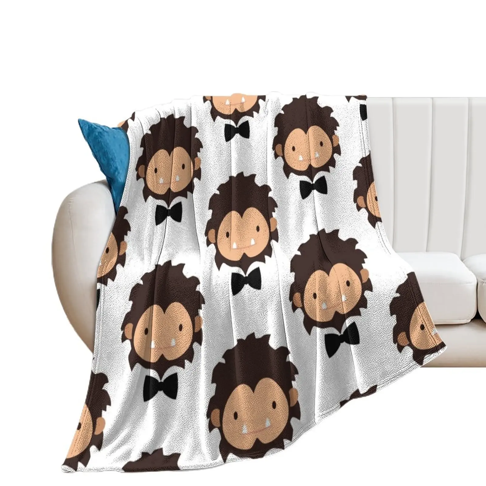 gaming gift bigfoot Sneaky Sasquatch party Throw Blanket Vintage Plaid on the sofa Blankets