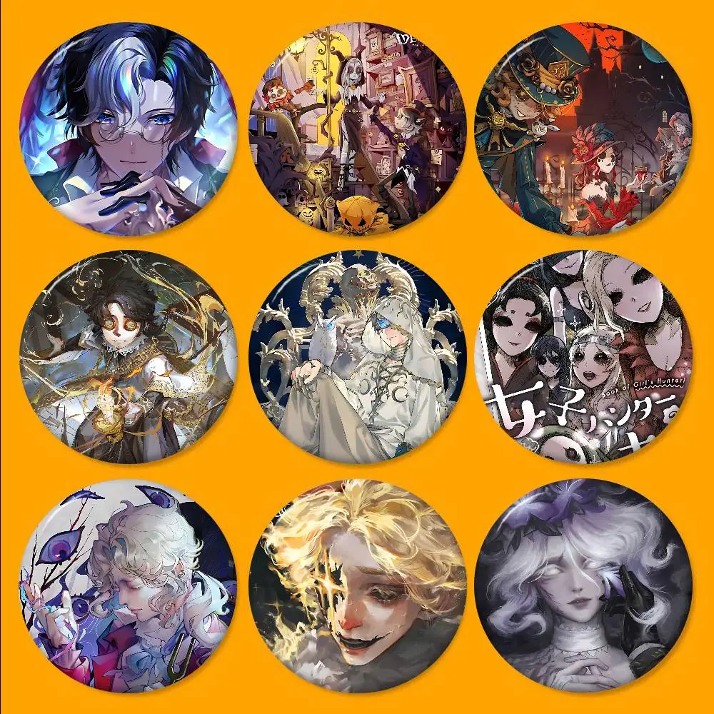 Popular Horror Game Identity V 32/44/58MM Customizable Button Pins Cute Funny Creative Badge Jewelry Decor Gifts For Friends