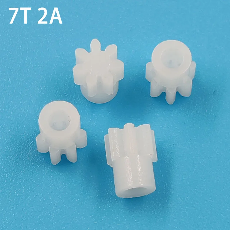 

072A 0.5M Pinion Gears 7 Tooth Modulus 0.5 Plastic Gear 2mm Motor Shaft Fitting Parts Accessories 10pcs/lot