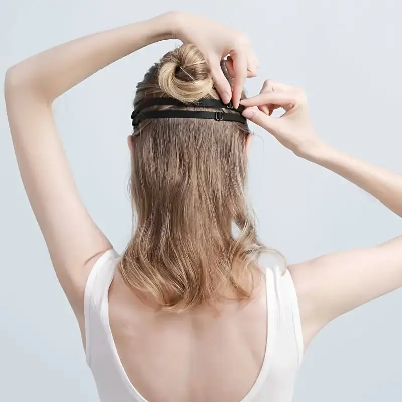 قطعتان من أربطة الشعر الفورية لشد الوجه مع مشابك - أشرطة تمدد غير مرئية لرفع جهد - محسن تجميل مضاد للانزلاق #5