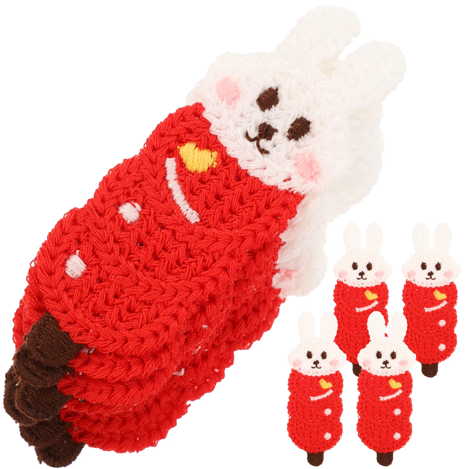 

10pcs Embroidered Cloth Bunny Applique Sew On Badges Rabbit Patches Clothes Animal Decor DIY Fashion Accessories