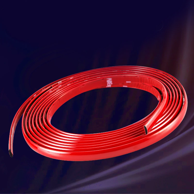 3M/5M Car Bumper Red Decoration Strip Car Door And Window Protection Strip Car Door Decoration Strip Body Anti-collision Strip