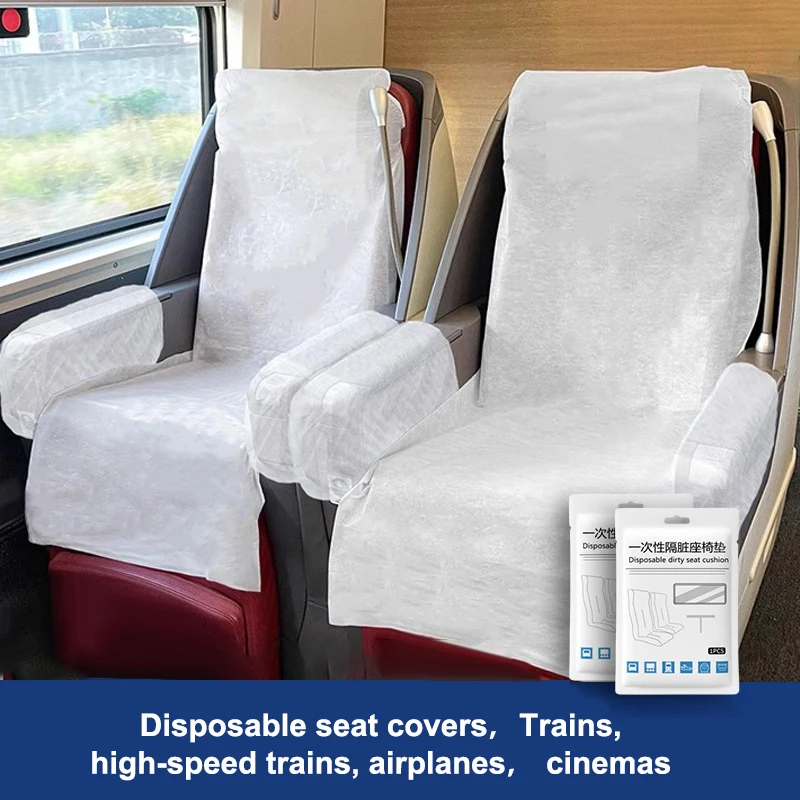 Disposable High-speed Rail Seat Cover Dirt-proof Cushion Seat Cover Thickened Train Train Airplane Chair Cover Travel Supplies
