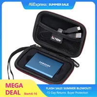 EVA Hard Case for Samsung T5/T3/T1 Portable 250/500GB 1/2TB SSD USB 3.1 External Hard Drives Protective Carrying Bag(only case)