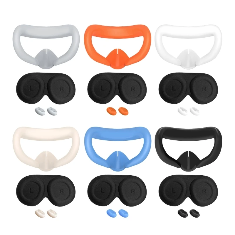 VR Lens Protective Cover Anti fog VR Silicone Eye Mask Rocker Caps For Meta Quest 3 VR Headsets Immersive Gaming Accessories