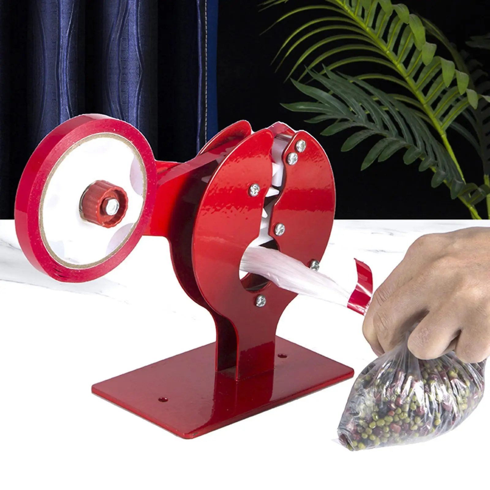 Sigillatrice per sacchetti di nastro Macchina per legare il nastro del supermercato Imballaggio pratico Comoda macchina per sigillare sacchetti di snack per negozi commerciali