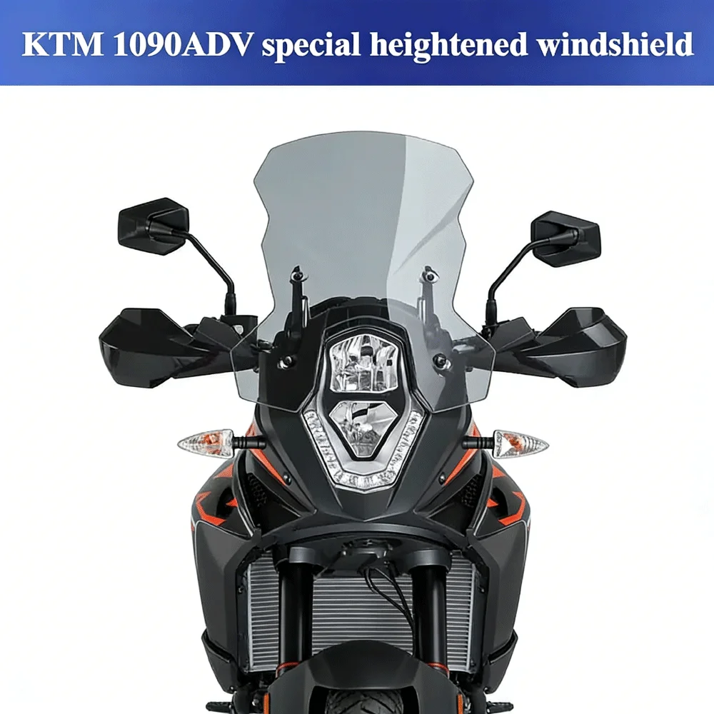

For KTM 1050ADV 1090ADV 1190ADV 1290T version 1050adv 1090adv 1190adv 1290T modified front windshield and heightened Windshield