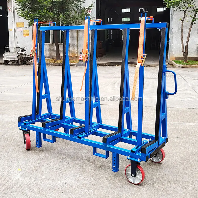 

Metal Storage Glass Transport Trolley Rock Panel A Frame Rack For Granite Slab Tiles Display Stand Marble Showroom