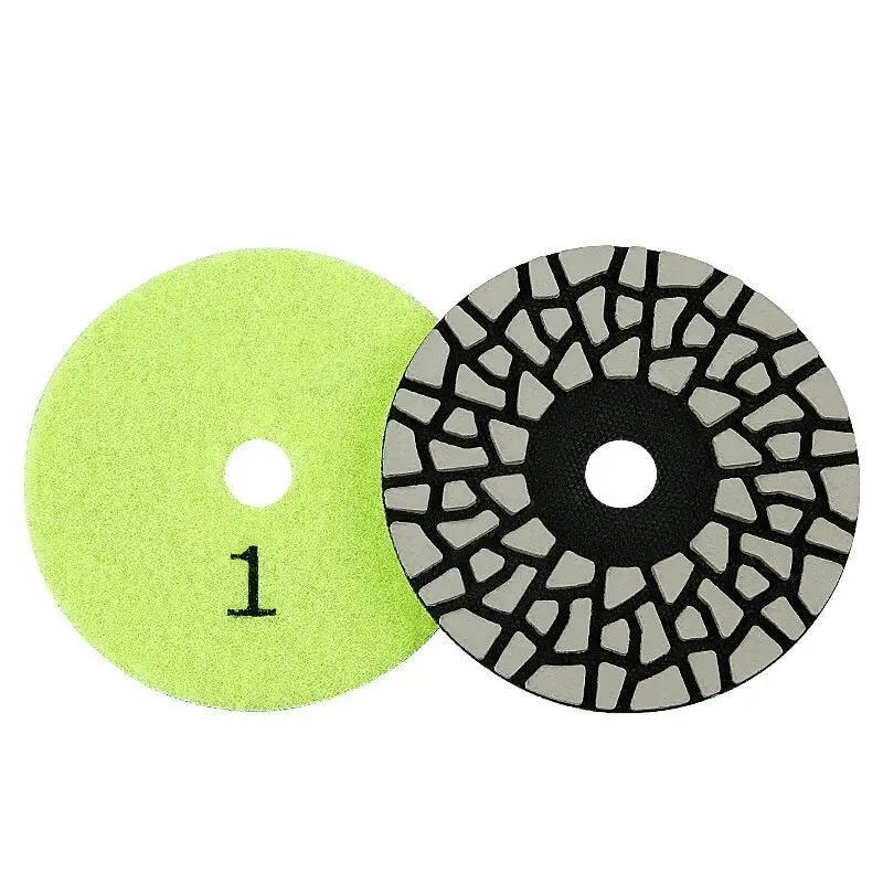 4 Steps Diamond Polishing Pads 3 / 4Inch Dry Polishing Pads For Granite Marble Quartz Stone Countertop Tiles 4pcs Polish Pad Kit