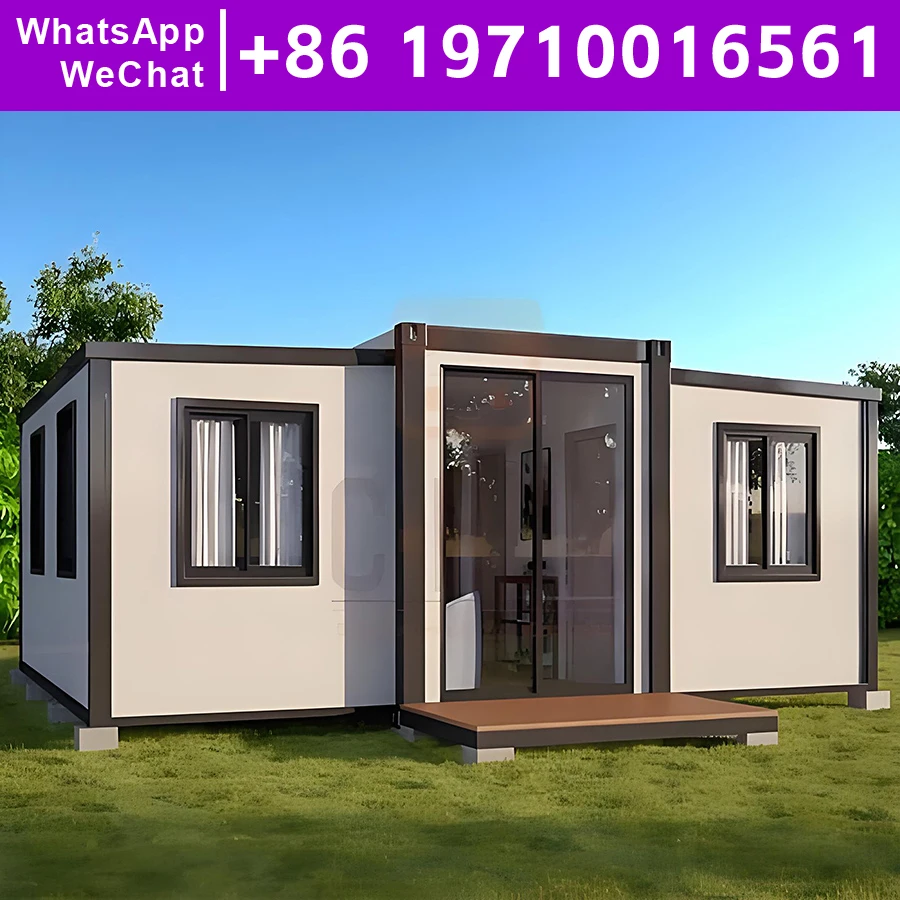 Luxury Expandable Homes Mobile Home Prefabricated Flat Expanding Container Homes Triple Wide 20ft Prefab Tiny House 40ft Real