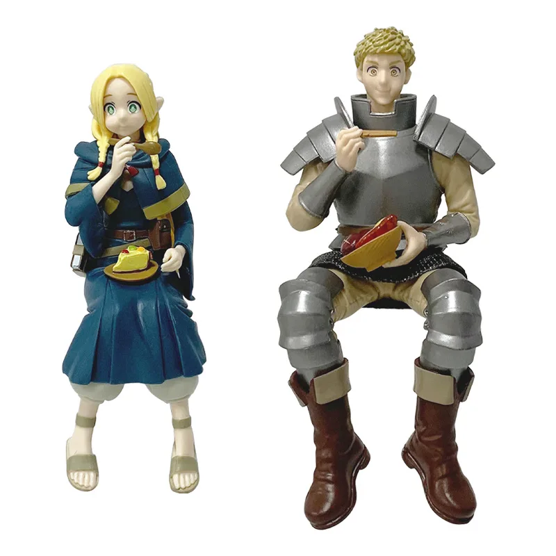 13-15cm delicioso en mazmorra Laios Marcille sentado figura de Anime modelo estatua colección de niños decoración de escritorio juguetes de adorno