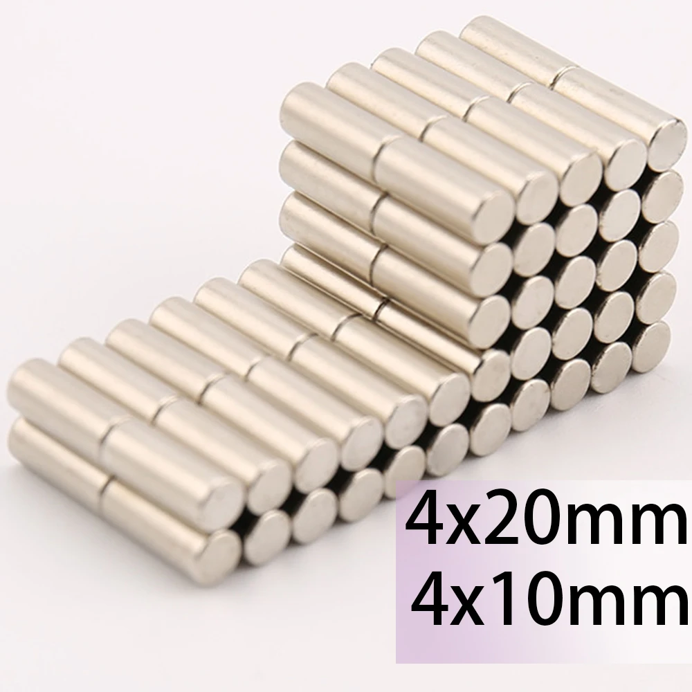 4x10mm 4x20mm Magnet Superpowe N35 Neodymium 4x10  Magnets 4x20 Search Magnetic Fridge DIY Crafts Aimant Strong Plate wholesale