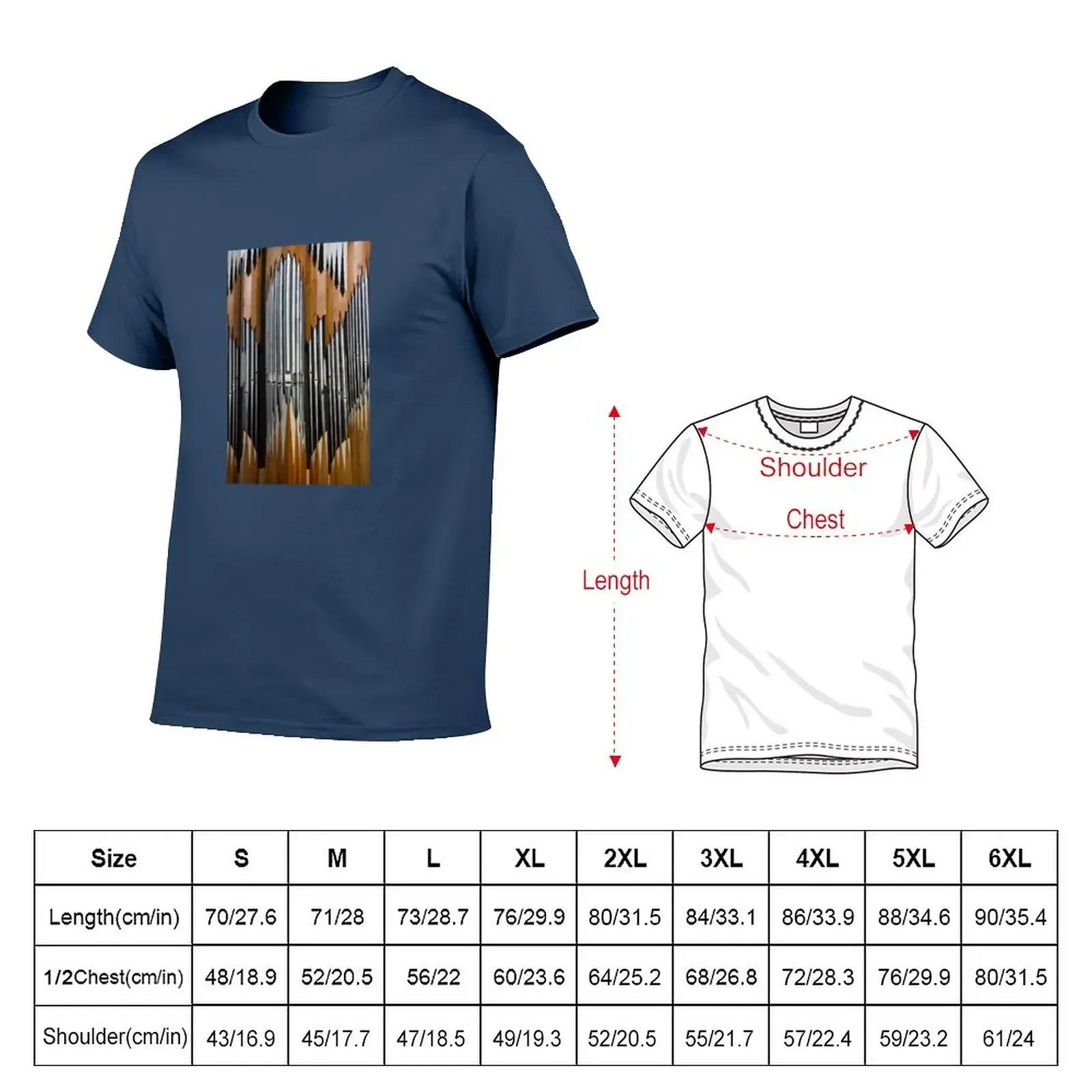 Modern pipe organ T-Shirt heavyweights summer tops mens vintage t shirts